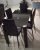 5 PCS Pirlo & ANN Black Dining Set Table